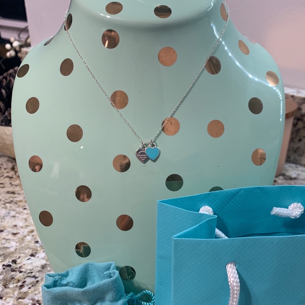 Return to Tiffany Mini Double Heart Tag Pendant